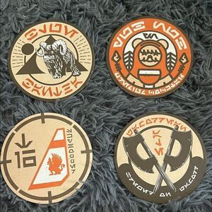 4 Disney world Star Wars Galaxy's Edge  Batuu Olga's Cantina Drink Coasters